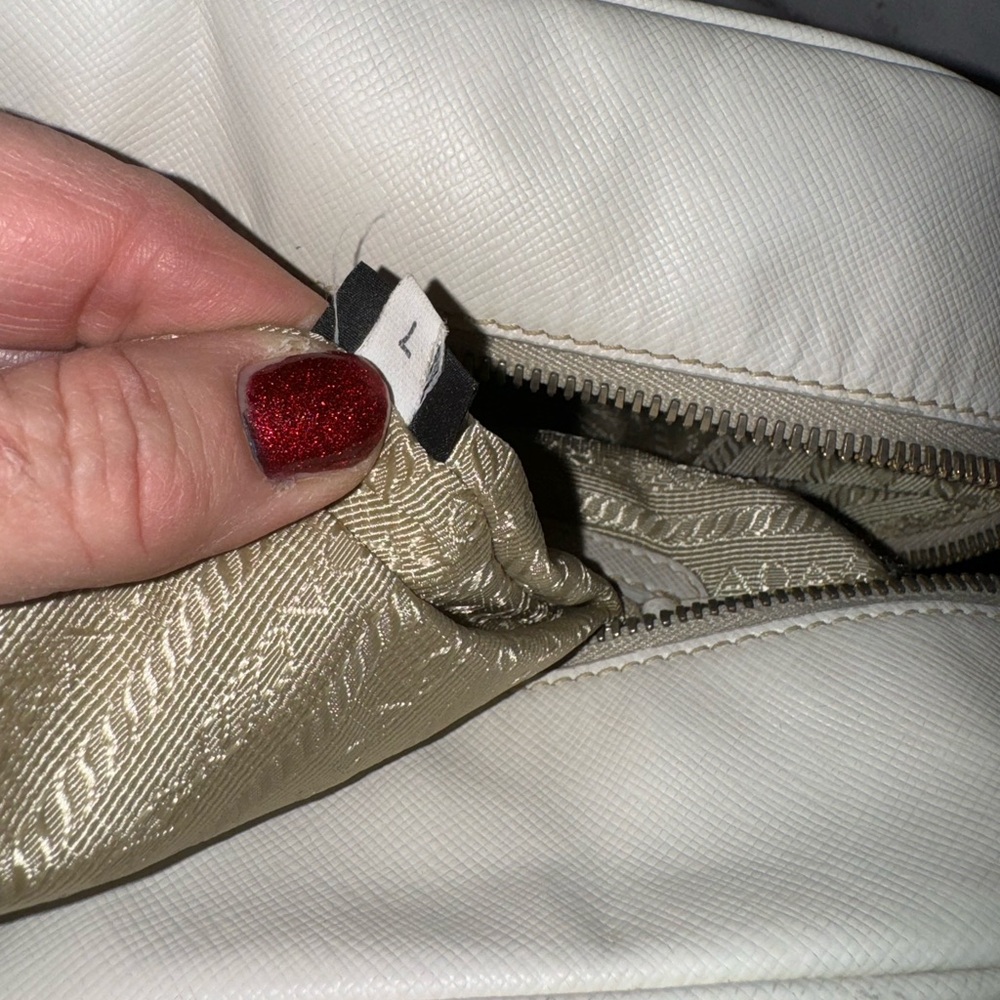 Prada Saffiano Leather Bauletto Shoulder Bag with lock 2 keys and dust bag - Picture 17 of 17